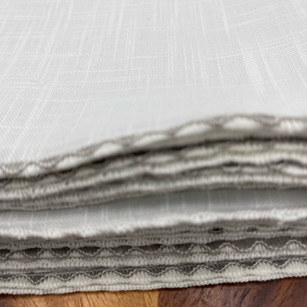 12-Elegant White napkins